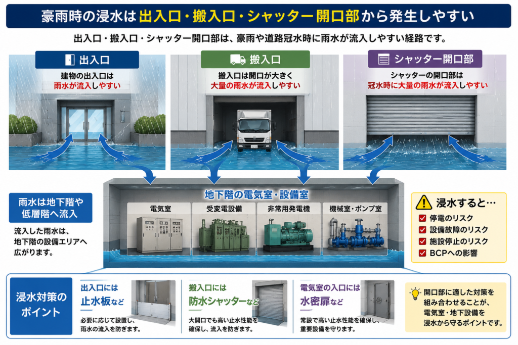 電気室・地下設備で浸水対策が必要な理由