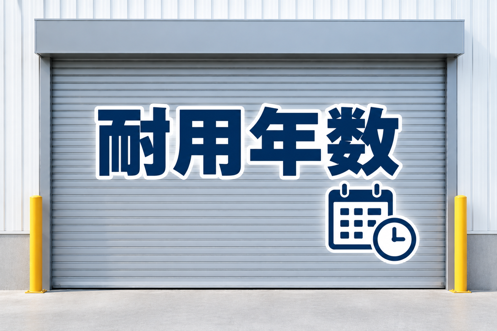 シャッターと耐用年数の文字列